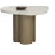 Idris 44 X 30.5 inch Cream / Antique Brass Outdoor Dining Table